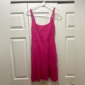 Old Navy LINEN blend pink EASTER dress small